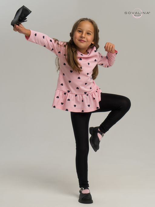 Костюм Алиса черные сердечки на розовом-черная - Sovalina фото 7