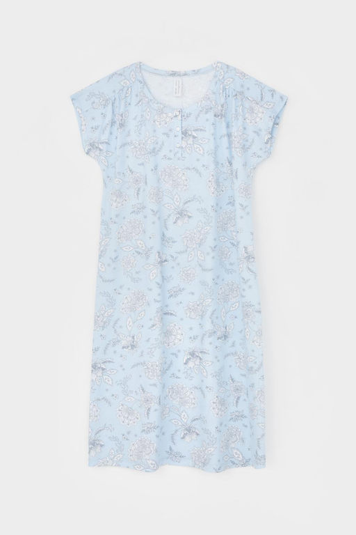 VERY NEAT _ Е 10039/голубое стекло,цветочный ажур сорочка жен  фото 2