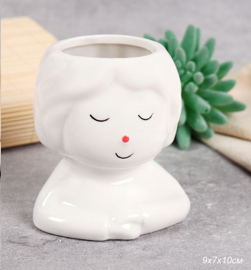 Подставка органайзер для косметики 9х7x10 см Загадочная девочка / WN11 /уп 100/ 717502