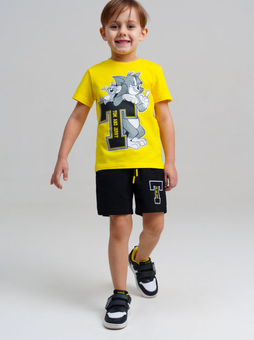 12532021 Комплект для мальчиков: фуфайка (футболка), шорты