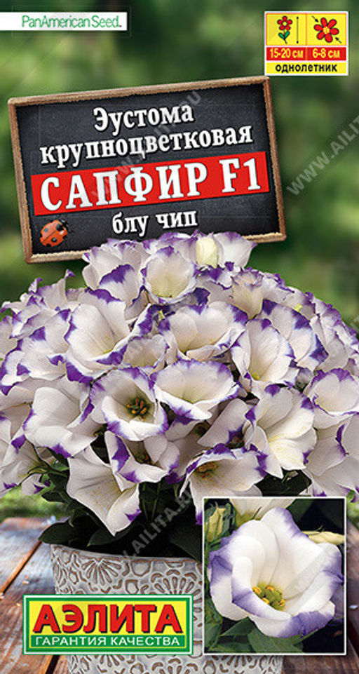 1953A Эустома Сапфир F1 блу чип крупноцветковая 5шт