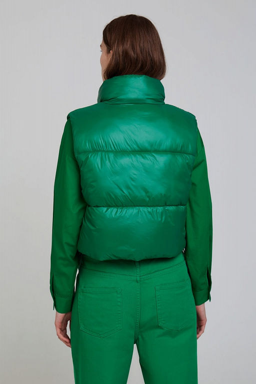 Зеленый утепленный жилет - Incity фото 2