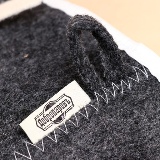 Шапка для бани и сауны «Лётчик», полиэфир 70%, шерсть 30%, белая, «Добропаровъ»