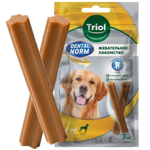 Палочки жевательные, 120г (уп.3шт.), серия DENTAL NORM, Triol 10161004