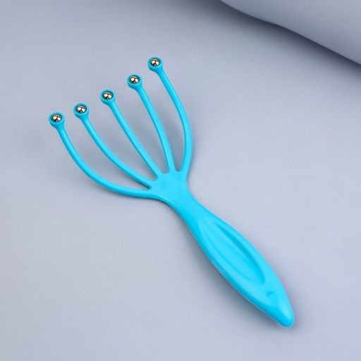 Массажёр, универсальный, 5 шаров, 18,7 × 9,3 × 4 см, цвет голубой