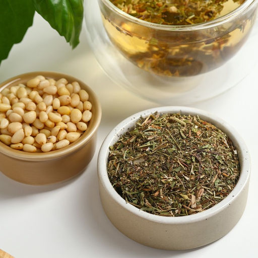 Подарочный набор Для внутреннего спокойствия кедровый орех 30 г, варенье30 г, чай 20 г