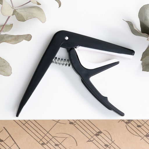 Каподастр Music Life, зажим для струн, черный, пластиковый