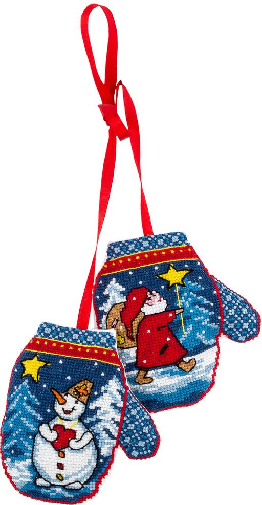 Набор для вышивания PANNA IG-1529 Новогоднее украшение. Варежки 9 х 10 см