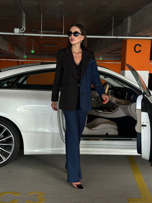 Брюки AURA 4159-164-Р тёмно-синий деним