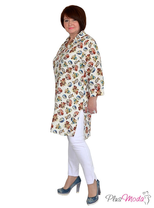 Туника-рубашка Модель №864 размеры 44-80 - Plusmoda фото 4