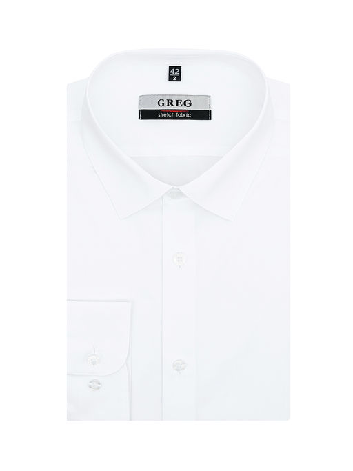 Сорочка мужская длинный рукав GREG 100/237/WH/ZVN STRETCH