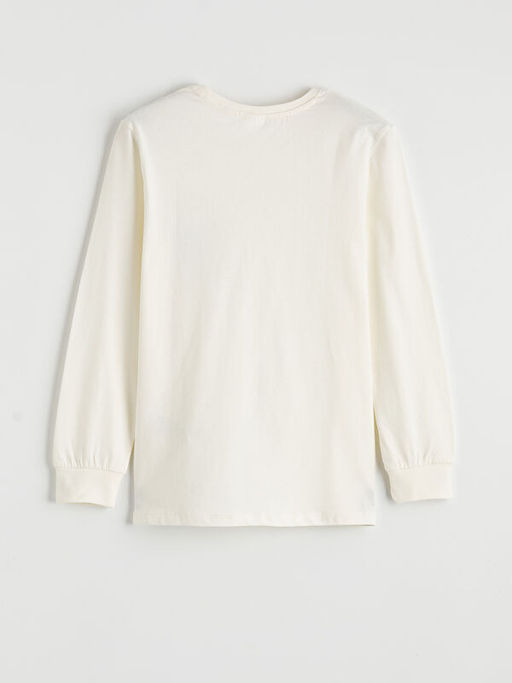 Bask?l? Bisiklet Yaka Erkek ?ocuk Pijama Tak?m?