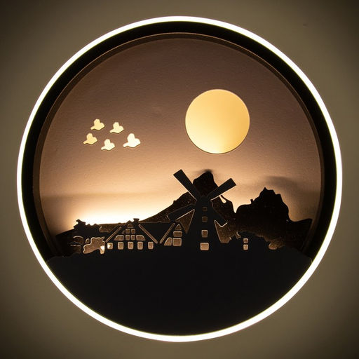 Бра 2509/1 LED 15 Вт 3000/4000К черно-белый 24×24 см