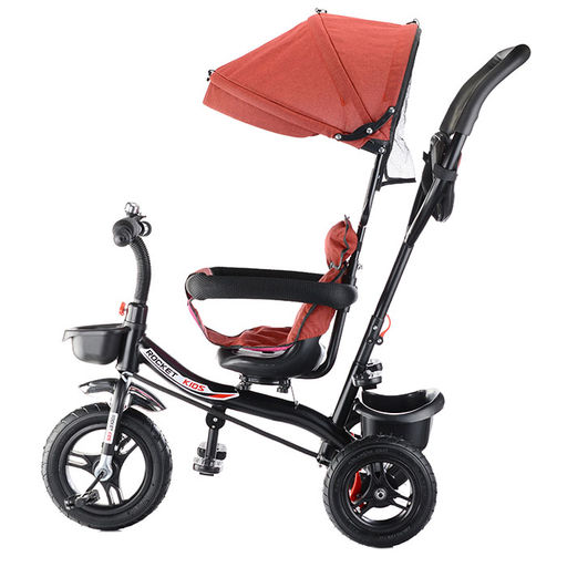 Велосипед 3-х колесный, резиновые покрышки,  красный