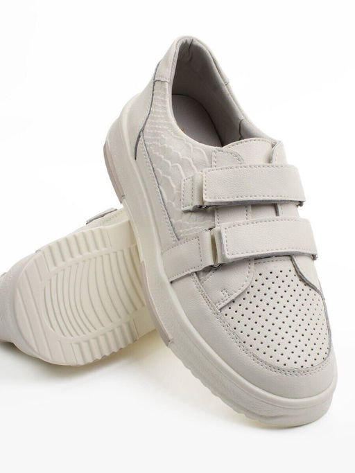 03-C138-2A LT. BEIGE Полуботинки спортивные женские (натуральная кожа)