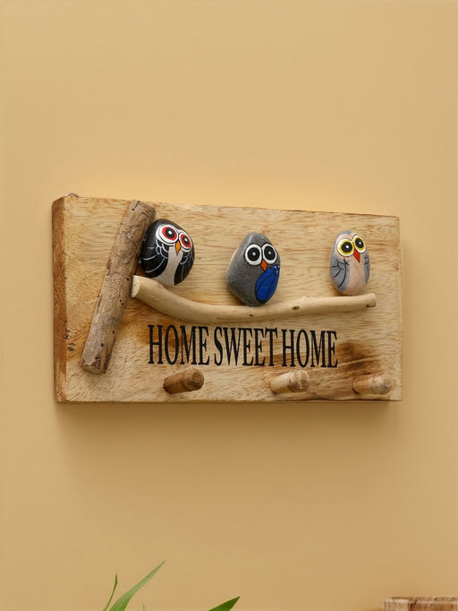 Вешалка HOME SWEET HOME, 30×6×15 см, дерево албезия