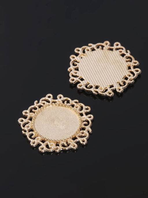 Рамка с сеттингом (набор 4 шт.), площадка 14 мм, JC-611, цвет золото