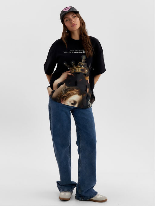 Футболка женская MIST Queen, размер 48, чёрная