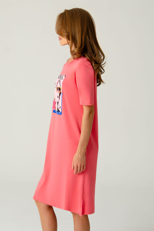 Арт. 8608 Туника женская 42-50 (5 шт) Цвет:коралловый - Калинка фото 20