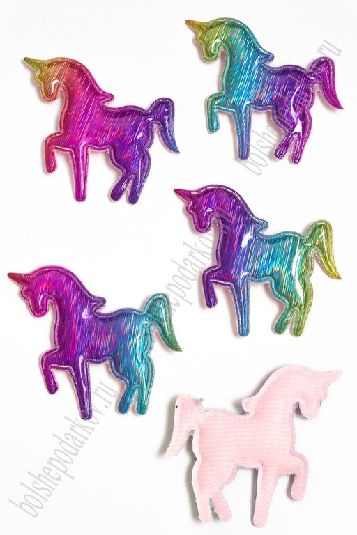 Патч голографик "Единорог" 6*6,5 см (10 шт) SF-2974, №5