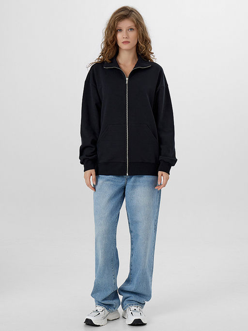 Толстовка женская черная на молнии - Mark formelle фото 3