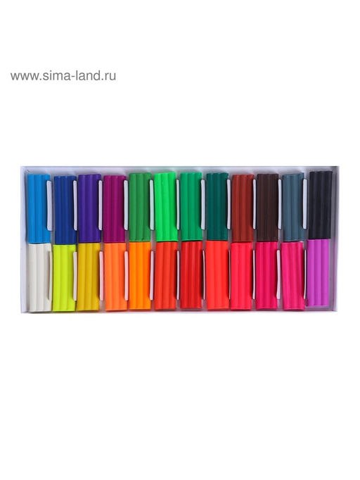 Пластилин мягкий (восковой) Calligrata, 24 цвета, 360 г  фото 14