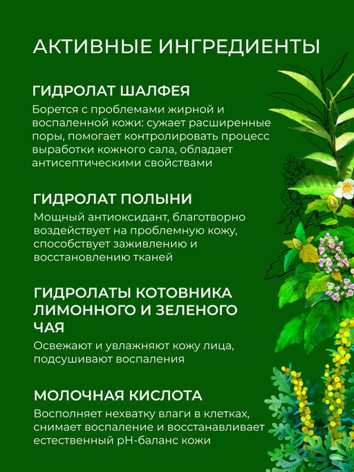 Комплекс гидролатов От чёрных точек и расширенных пор - Siberina фото 5