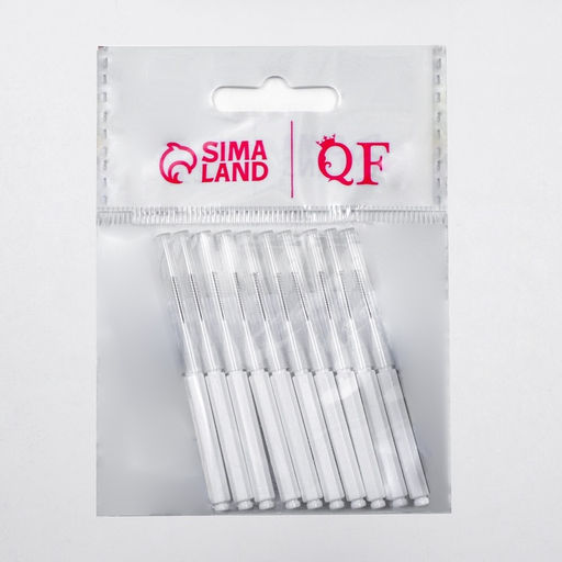 Щёточки - мини для бровей и ресниц, набор - 10 шт., 7×0.5 см, белая