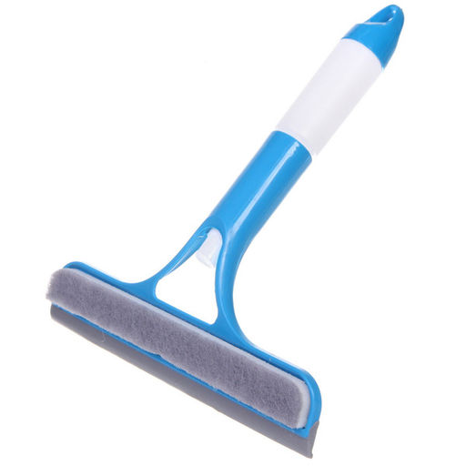 Водосгон для мытья стекол с пульверизатором и абразивной губкой