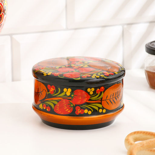 Коробка «Ягодка», большая, 13×7 см, хохлома