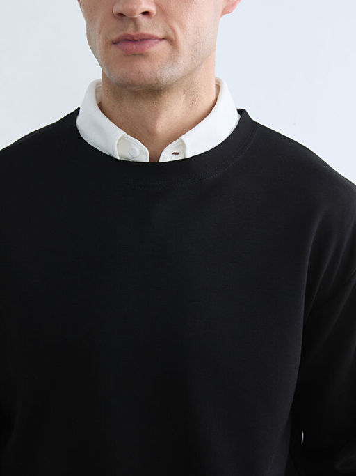 Bisiklet Yaka Erkek Sweatshirt