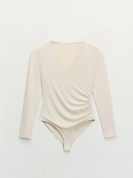 Боди с длинным рукавом и V-образным вырезом / Zarina
