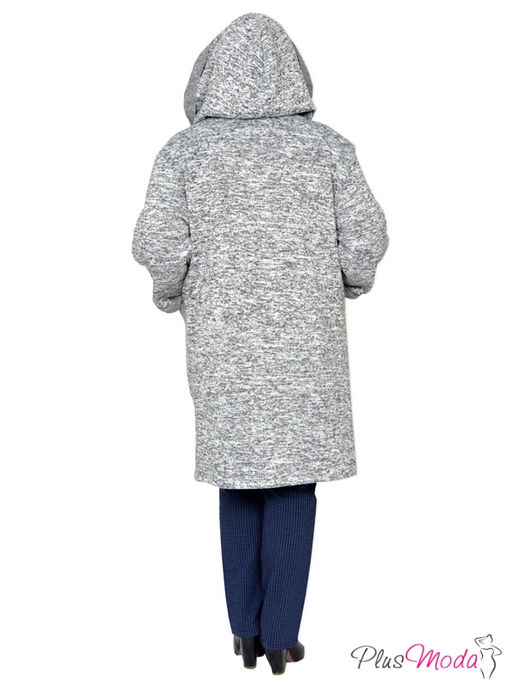Пальто двубортное с капюшоном Модель №140 размеры 52-74 - Plusmoda фото 3