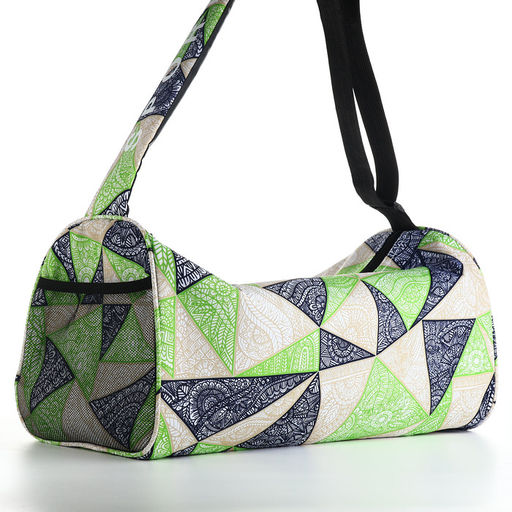 Сумка спортивная на молнии TEXTURA, боковой карман-сетка, регулируемый ремень, средний размер, зелёная