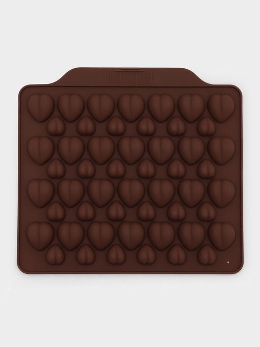 Цена за 2 шт. Форма для шоколада Доляна Море сердец, силикон, 18?15?1 см, 52 ячейки, МИКС