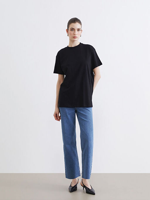 Bisiklet Yaka Kad?n Ti??rt