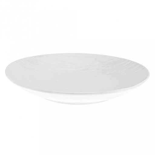 "Красная поляна" Тарелка глубокая фарфоровая д202мм h32мм, 420мл, рельефный, белый (Китай)