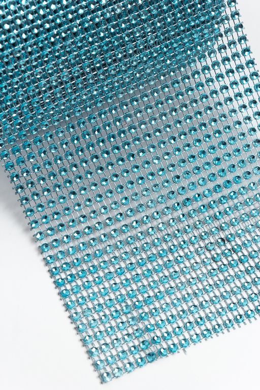 Тесьма-обманка 24 ряда (10 ярд) SF-1399, голубой - No name фото 2