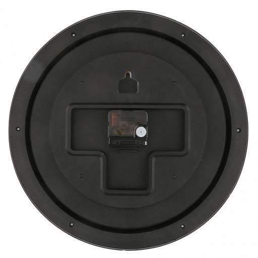 Часы настенные "Ноктюрн" д30-35см, h5см, мягкий ход, циферблат "Лилия" белый; цифры арабские, люминисцентные с золотой обводкой; корпус пластик, белый, полоски медного цвета; в коробке (Китай)