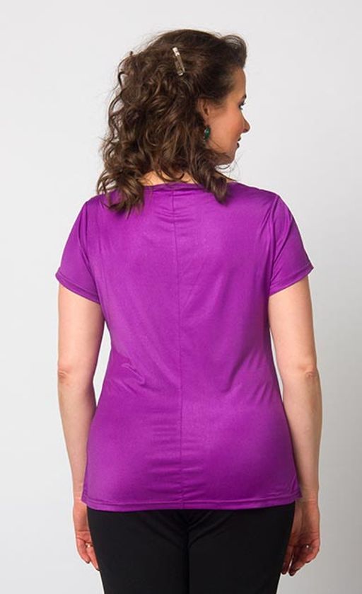 2706/8 блуза Из тонкого шелковистого трикотажа с пайетками цвета черный/серебро - Ckc collections фото 22