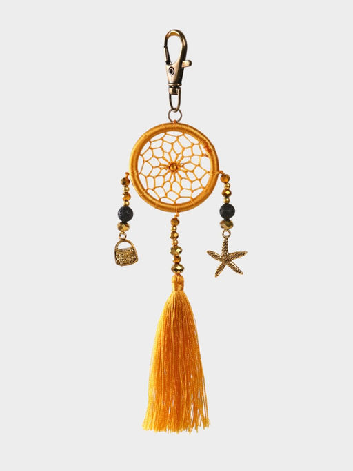 Брелок ловец снов, 17 см, золотистый