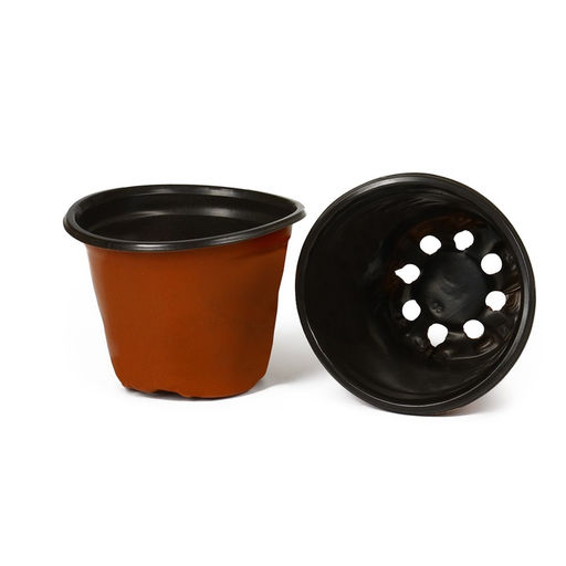 Цена за 20 шт. Горшок для рассады, 410 мл, d=10 см, h=7.5 см, мягкий пластик, терракот, Greengo