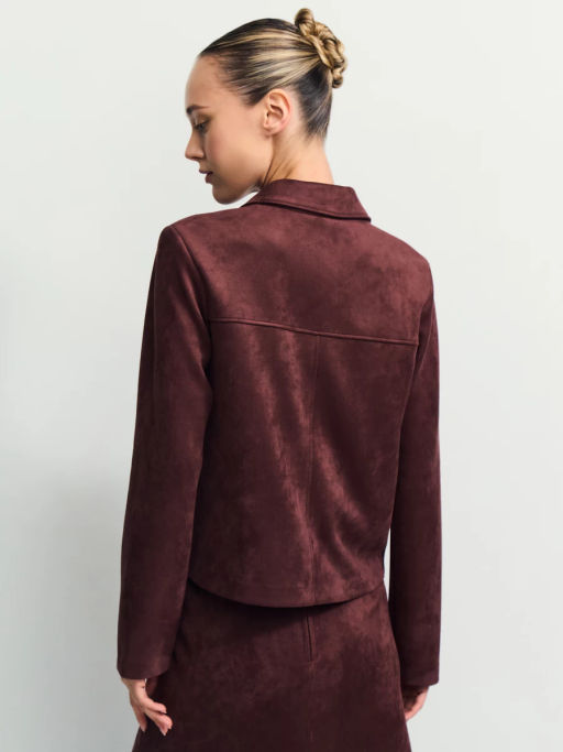 Укороченный жакет из искусственной замши / Zarina