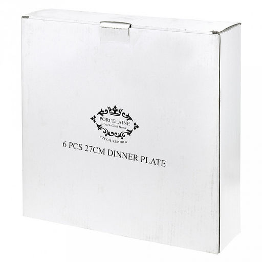 Тарелка мелкая фарфоровая "Арт-Нуво" д270мм, форма "Margo", набор 6шт, "Czech gold hands bohemia" (Чешская Республика)