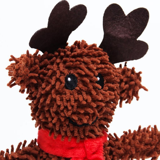 Игрушка мягкая для собак Олень с пищалкой, 26 х 18 см - Пижон фото 9