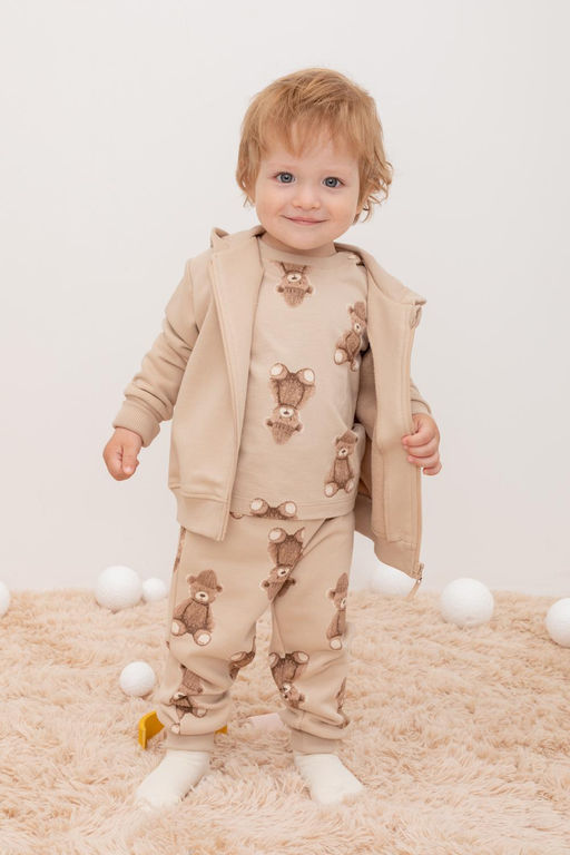 КР 400592/темно-бежевый,плюшевый мишка к410 брюки д/мал яс