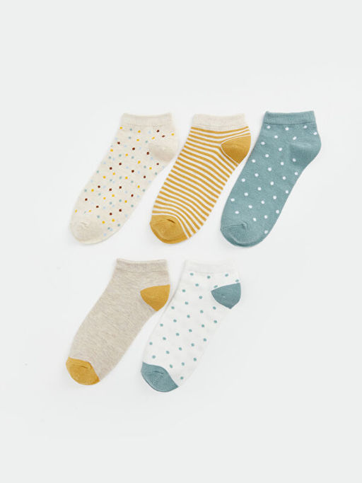 Desenli Kad?n Patik ?orap 5li