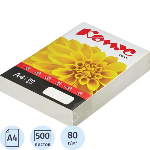 Бумага цветная Комус Color (слоновая кость пастель), 80г, А4, 500 л.  фото 2
