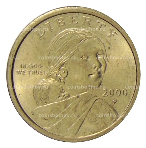 1 доллар 2000 года P США Сакагавея  Парящий Орел
