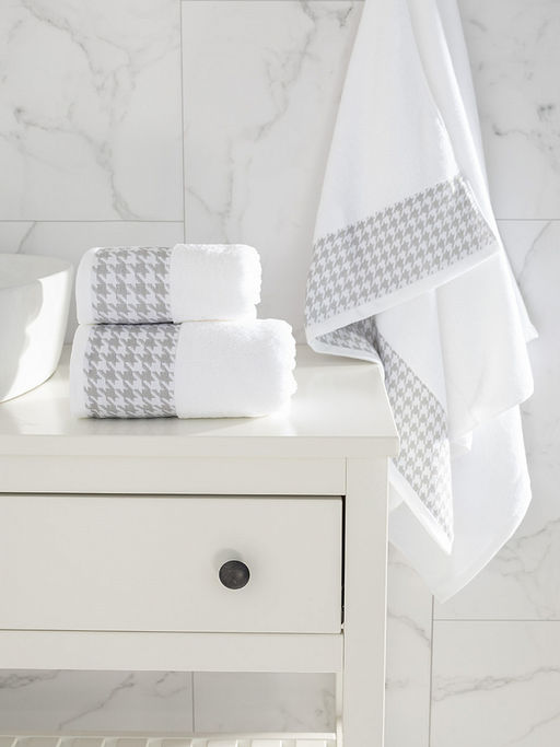 Полотенце для тела 70x130 белый махровая ткань